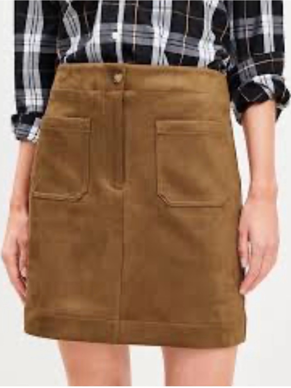 ❤️ LOFT Brown Faux Suede Mini Skirt